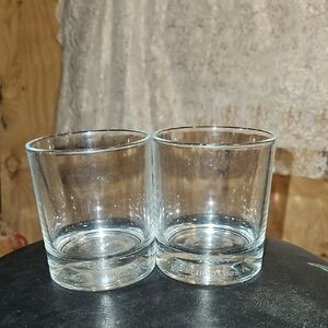 Clear Glass Tumbler Set Of 2 Commenrative 75 Years Crown Royal